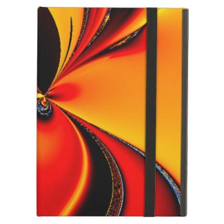 Orange Fury Fractal Cover For iPad Air