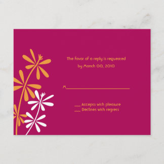 Orange & Fuschia RSVP Cards