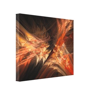Orange Fusion Wrapped Canvas Print