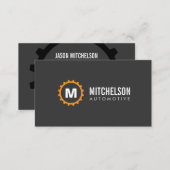 Orange Gear Initial Automotive, Repair, Mechanic Business Card (Front/Back)