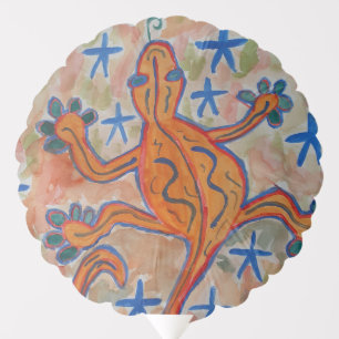 Orange Gecko Balloon