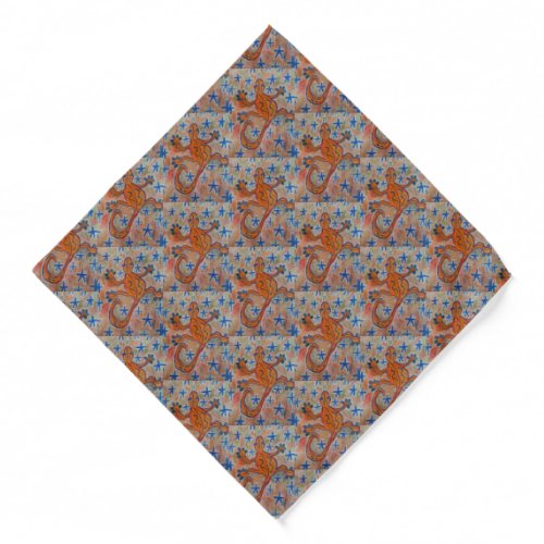 Orange Gecko Bandana