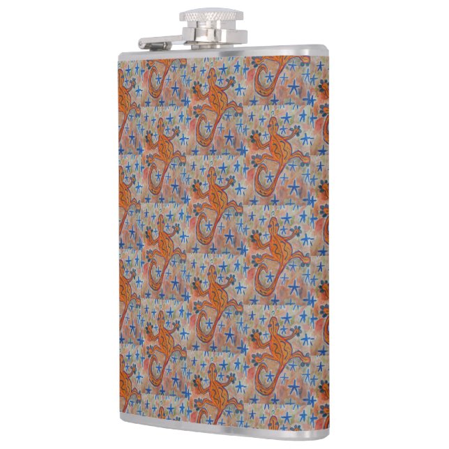 Orange Gecko Flask (Left)