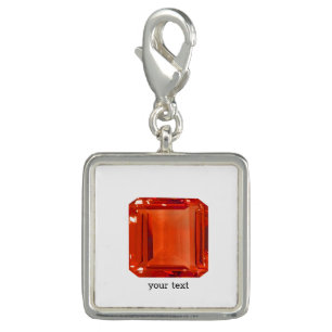Orange Gemstone Charm