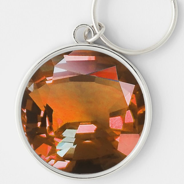 Orange Gemstone Keychain (Front)
