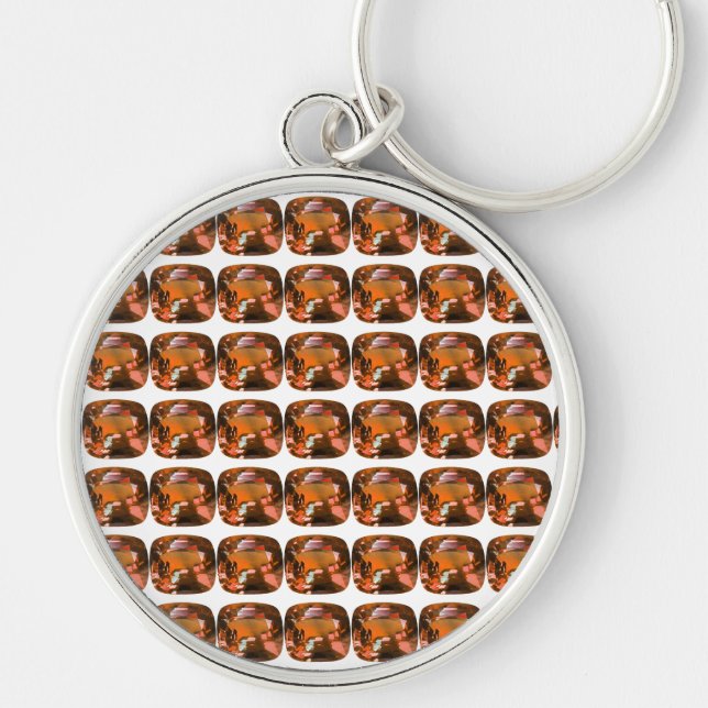 Orange Gemstone Keychain (Front)