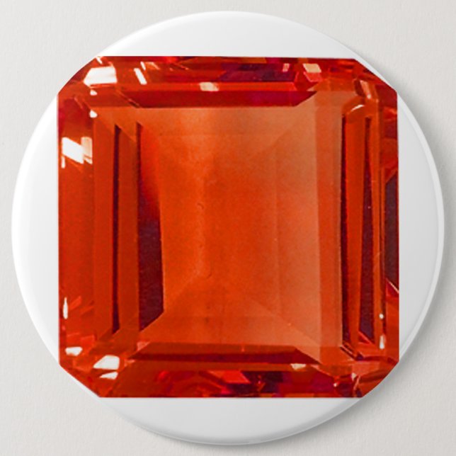 Orange Gemstone Pattern Button (Front)