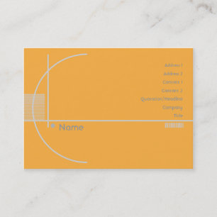 Orange Geometric - Chubby Business Card