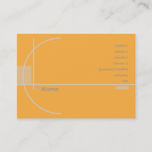 Orange Geometric - Chubby Business Card Templates