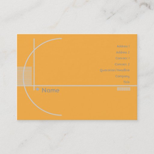 Customizable Orange Geometric - Chubby Business Card Templates