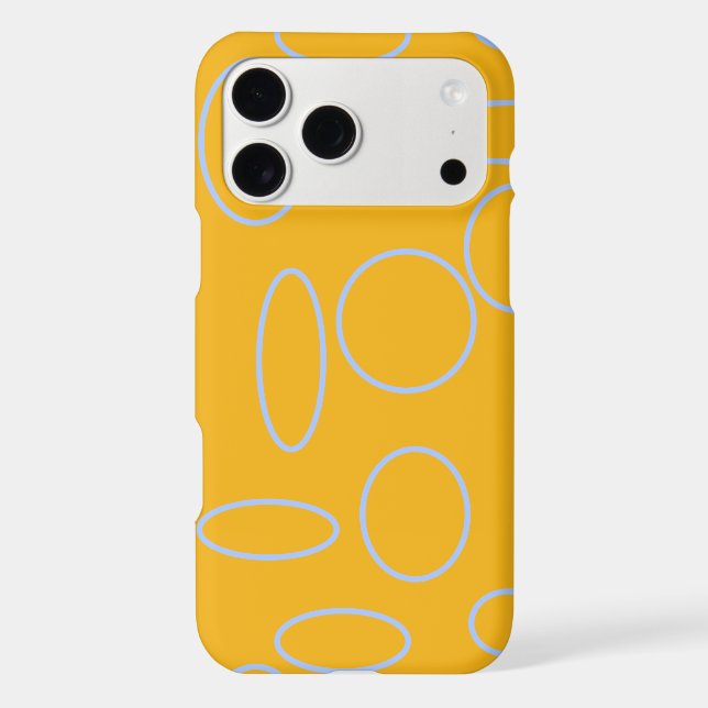 Orange Geometric Circles Iphone Case (Back)
