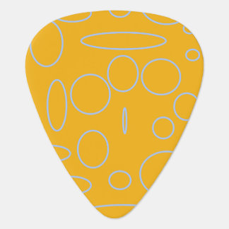 Orange Geometric Circles Loops  Guitar Pick