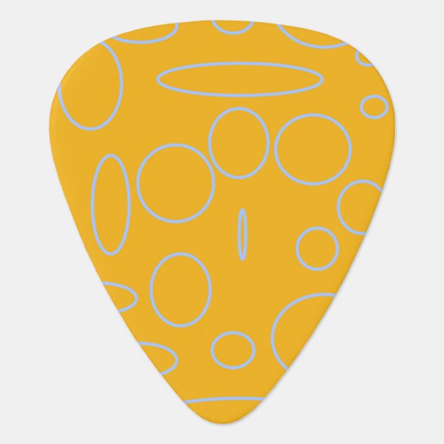 Orange Geometric Circles Loops  Guitar Pick (Front)