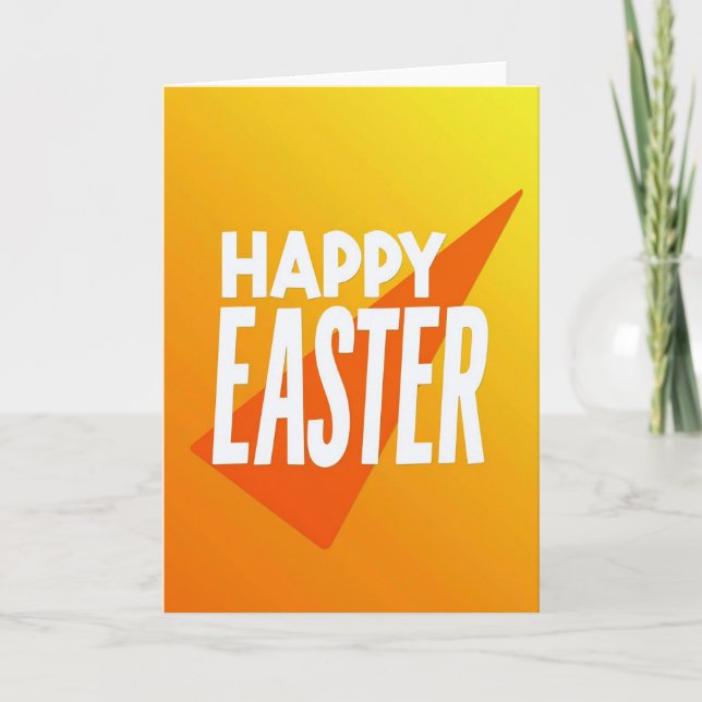Orange Geometric Easter Card (Front)