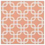 Orange Geometric Links Pattern Fabric