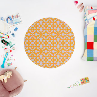 Orange Geometric Outdoor Rug