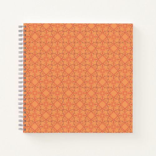 Orange Geometric Pattern Notebook