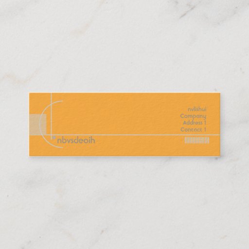 Customizable Orange Geometric - Skinny Business Card