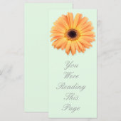 Orange Gerbera Bookmark Template (Front/Back)