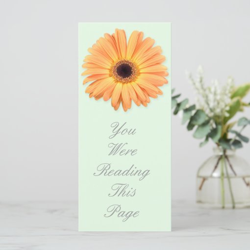 Orange Gerbera Bookmark Template | Zazzle