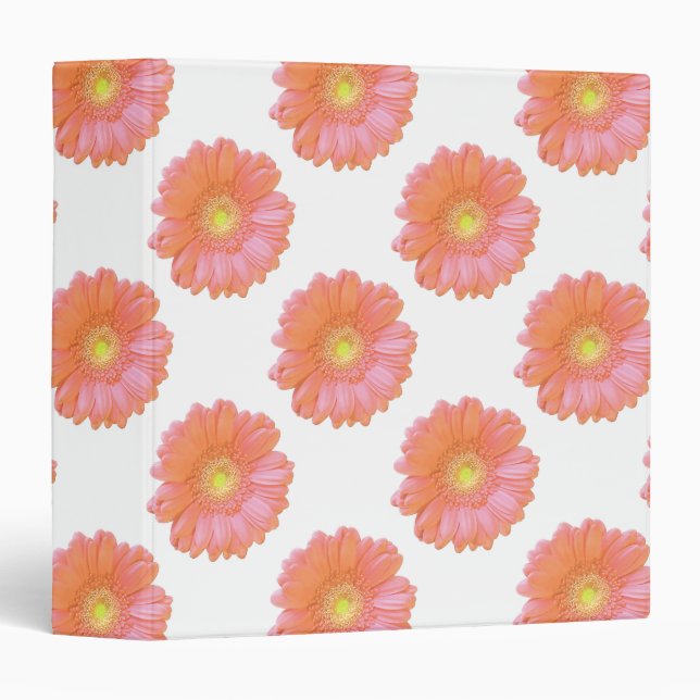 Orange gerbera daisy binder (Front/Spine)