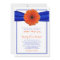 Orange Gerbera Daisy Blue Wedding Invitation