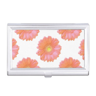 Orange gerbera daisy case for business cards