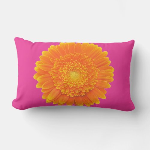 orange gerbera daisy cushion
