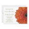 Orange Gerbera Daisy Flower Wedding Invitation