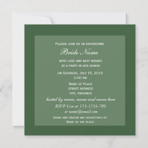 Orange gerbera daisy flowers bridal shower invitation