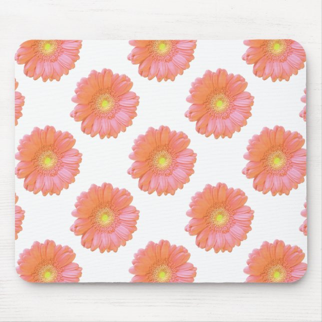 Orange gerbera daisy mouse pad (Front)