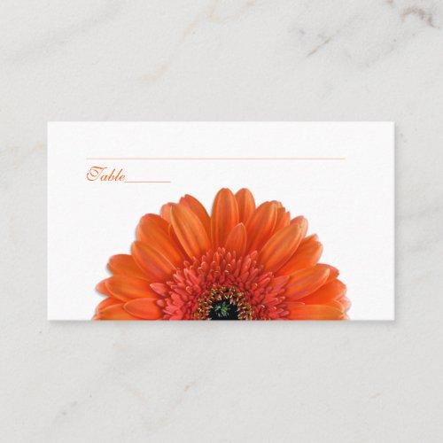Orange Gerbera Daisy Special Occasion Place Cards Business Card Templates