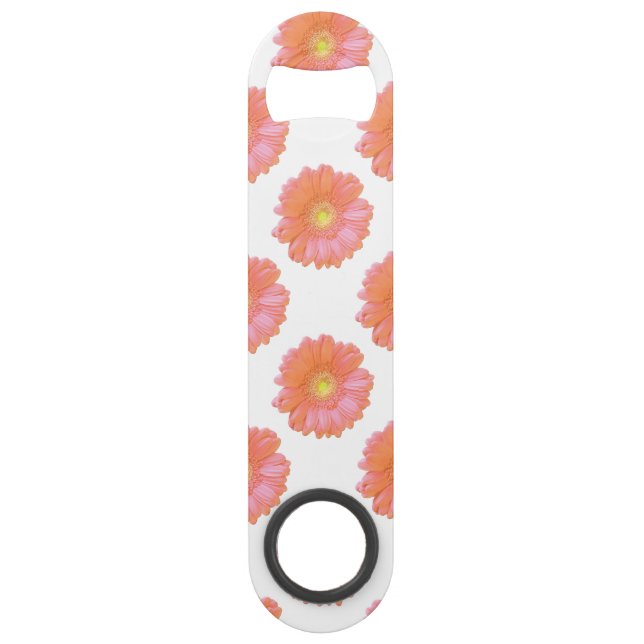 Orange gerbera daisy speed bottle opener (Front)