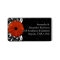 Orange Gerbera Daisy with Black and White Scroll