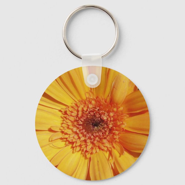 Orange Gerbera Keychain (Front)