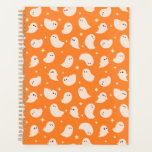 Orange Ghost Doodle Pattern Planner