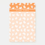 Orange Ghost Doodle Pattern Post-it Notes