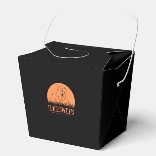 Orange Ghostface Halloween Party Favor Box