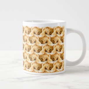 Orange Ginger Cat Pattern Giant Coffee Mug