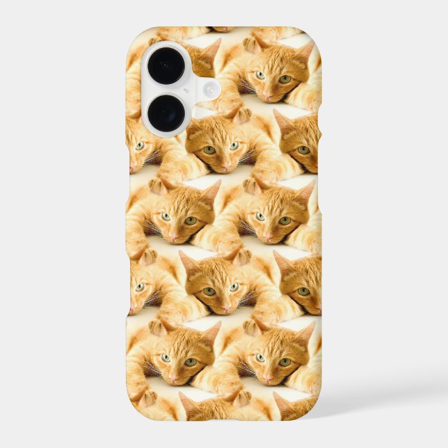 Orange Ginger Cat Pattern Iphone Case (Back)