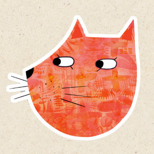 Orange Ginger Cat Sticker