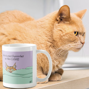 Orange Ginger Purple Cute Cat Mom Mother’s Day Coffee Mug