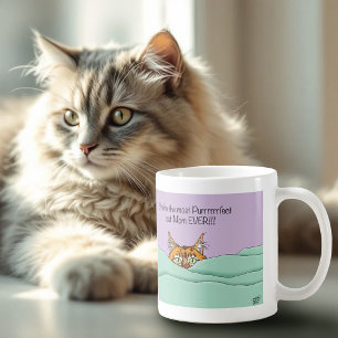 Orange Ginger Purple Cute Cat Mom Mother’s Day Coffee Mug