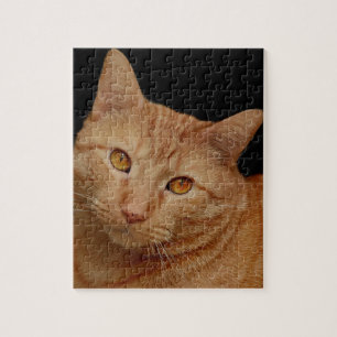 ORANGE GINGER TABBY CAT JIGSAW PUZZLE
