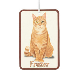 Orange Ginger Tabby Cat Personalized  Air Freshener