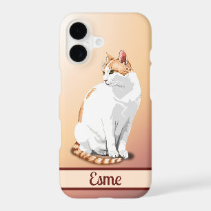 Orange Ginger Tabby Cat Personalized iPhone 17 Case