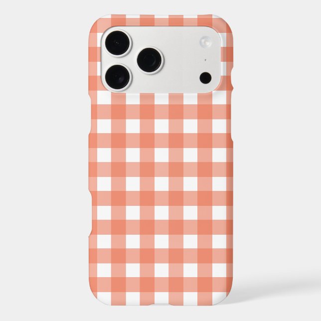 Orange gingham Case-Mate iPhone case (Back)
