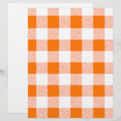Orange Gingham Check Pattern (Front/Back)