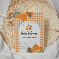 Orange Gingham Citrus Baby Shower