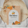 Orange Gingham Citrus Baby Shower Invitation